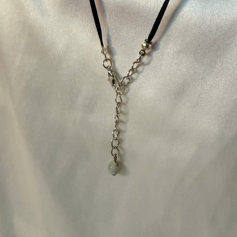 Elegant Silver and Black Necklace
